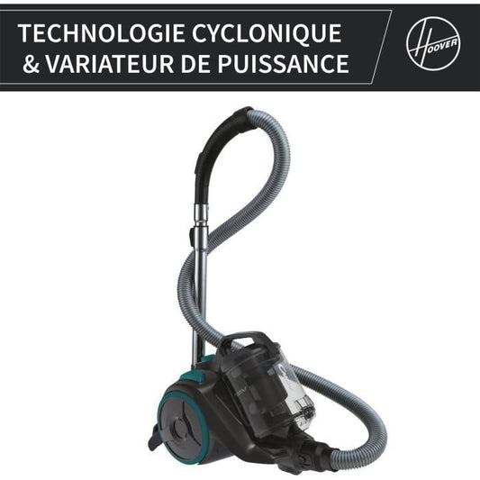 Bagless Canister Vacuum Cleaner - CANDY CAF34HM - 800 W - 2.5 L Cassette - 79 dBA - Washable HEPA 13 Filter
