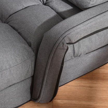 HOMCOM Schlafsessel, Polstersessel mit Bettfunktion, 5-fach verstellbar, Dunkelgrau