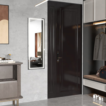 HOMCOM Ganzkörperspiegel mit LED, dimmbar, Touchsensor, Speicherfunktion, silber, 40x120 cm