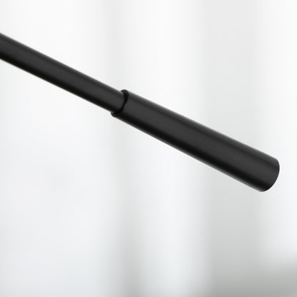 HOMCOM Stehleuchte im Industriedesign, höhenverstellbar, Bodenschalter; 30 m x 30 cm x 131 cm, Schwarz