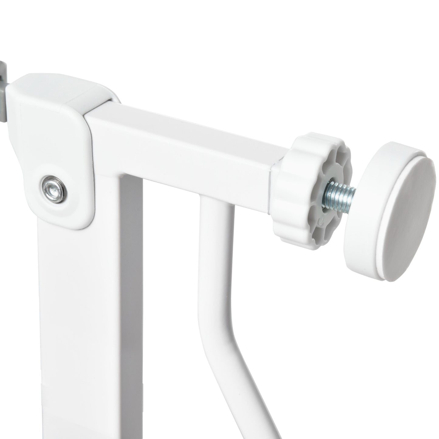 PawHut Hunde-Absperrgitter, Klemmmontage, verstellbare Länge, Stahl/ABS, 75-115 x 76cm, Weiß