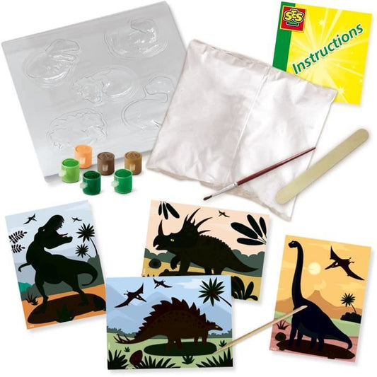 2 in 1 Dinosaurs - Molding, painting and scratching - Creative hobbies - SES CREATIVE - Mold, paint and scratch dinosaurs.