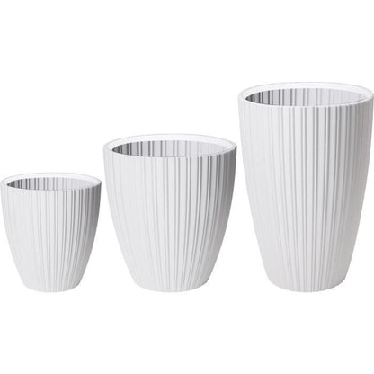 Flowerpot - Garden ID - Fancy - 40 x 58 cm - For garden, balconies or interiors - White