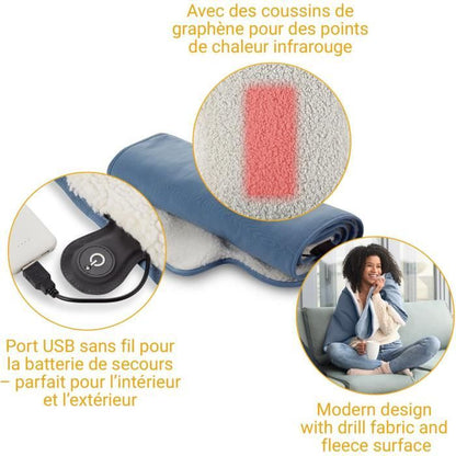 Wireless outdoor heating blanket - MEDISANA - OL 850 - 10 W - Blue