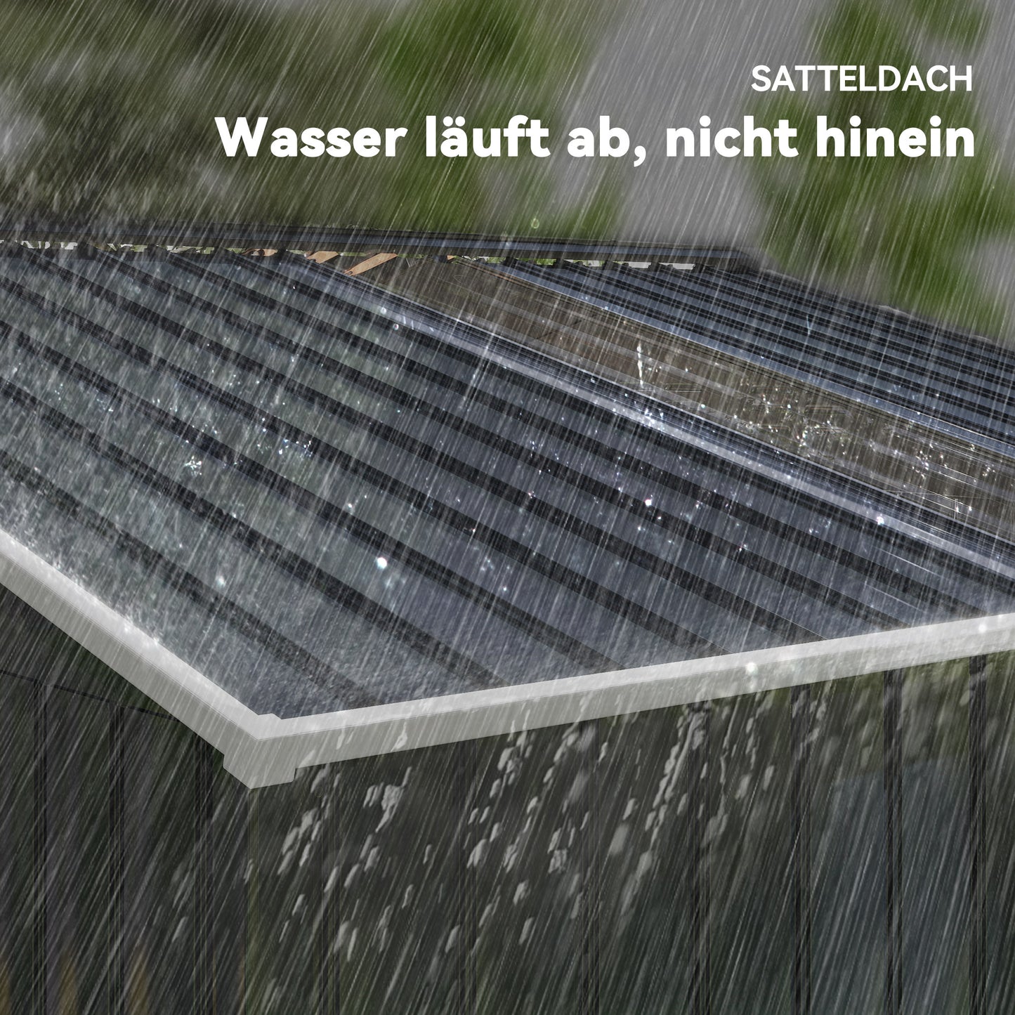 Outsunny Geräteschuppen aus Metall mit Schiebetüren und Belüftungsfenstern, 277 x 195 x 192 cm, Dunkelgrau