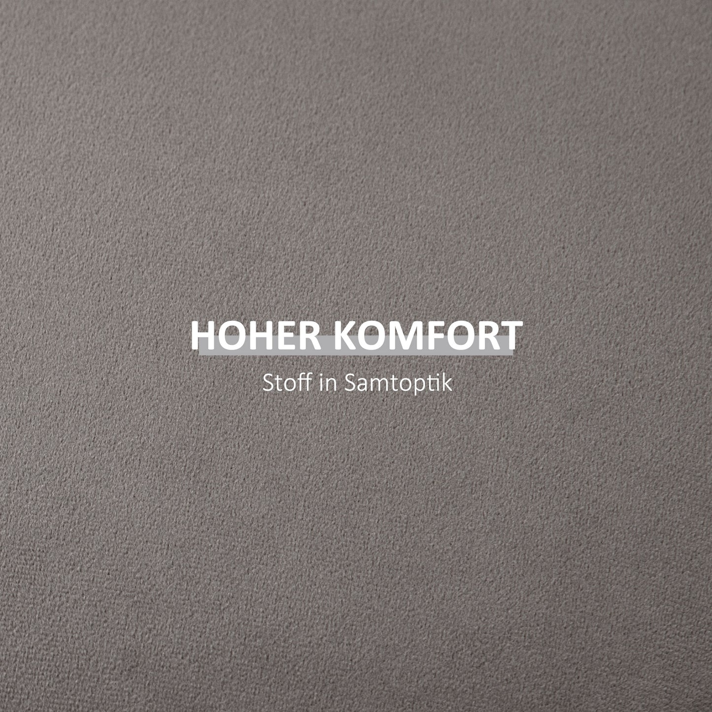 HOMCOM 2-in-1 Hocker in Samtoptik inklusive Stauraum und abnehmbaren Deckel Φ44 cm x 47,5 cm Grau