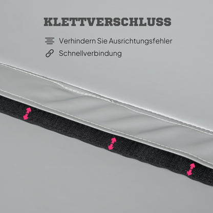 HOMCOM Pole-Dance-Matte, 5 cm dicke runde Kunststoff-Matte für Pole-Dance-Übungen, Gymnastik, Yoga, Hellgrau