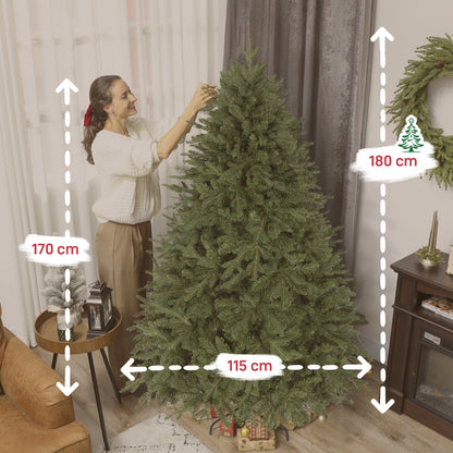 HOMCOM Künstlicher Weihnachtsbaum 180 cm Kiefernbaum künstlich mit 3026 Spitzen für drinnen