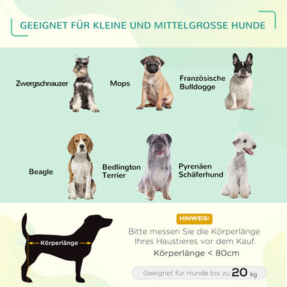 PawHut Erhöhtes Hundebett mit Baldachin, Haustierbett, Hundeliege outdoor mit Dach, Atmungsaktiv, Taftstoff für Camping Grau 92 x 76 x 90 cm