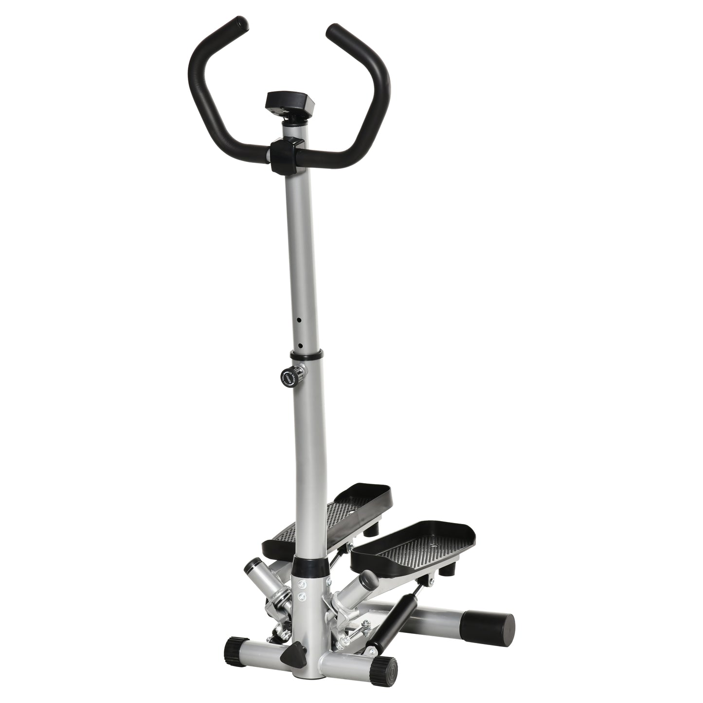 HOMCOM Stepper Heimtrainer für Zuhause mit LCD-Bildschirm einstellbare Geschwindigkeit Metall ABS 55 x 53 x 118-128 cm