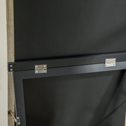 HOMCOM Ganzkörperspiegel, MDF-Rahmen, splitterfreie Folie, 162,6 x 53,3 cm, Naturholz