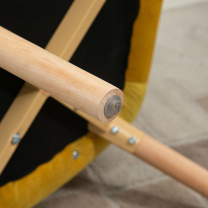 HOMCOM Wohnzimmerstuhl, Einzelsessel mit Rückenlehne, samtartiges Polyester, Schaumstoff, Buchenholz, 71 x 76 x 101 cm, Grau