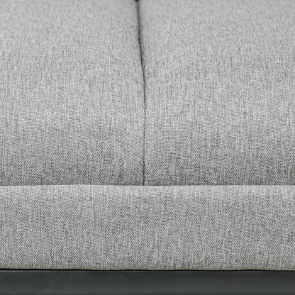 HOMCOM Sitzbank im Industrie-Design, Bettbank, Metallbeine, Rosa + Schwarz