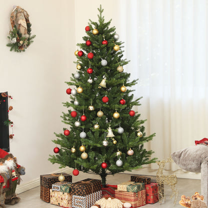 HOMCOM Weihnachtsbaum, Kunsttanne, naturgetreu, breit & üppig, 180 x Φ105 cm, Grün