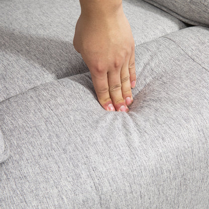 HOMCOM Relaxsessel, neigbar, komfortabel, 89x101x105 cm, Grau