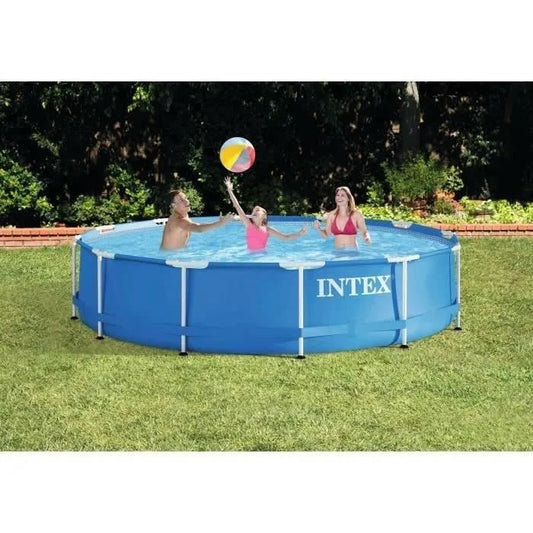 Intex - 28212NP - Kit Metal Pool Metal Frame Tubular Round Ø 3.66 x 0.76m