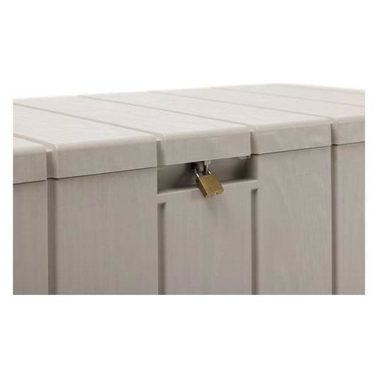 BRAVO garden chest - Resin - Toomax - Taupe - Capacity 270L - 117.5 x 45 x 56 cm