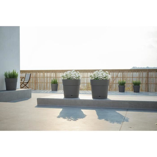 Flower pot and round capri -Capri - plastic - water tank - diameter 50 cm - white - Artevasi