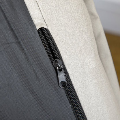 HOMCOM Sessel, drehbar, neigbare Rücklehne, Lederoptik, Stahlrahmen, hellgrau, 62 x 70 x 95 cm