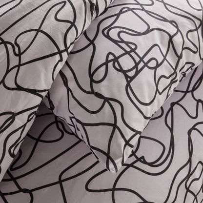 Bedding set - TODAY Crazy - Graphic print - 2 people - 220 x 240 cm - White