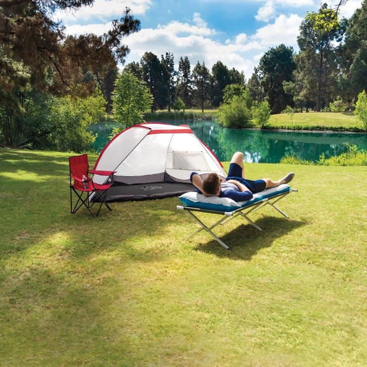 INTEX Inflatable Camping Mattress - 1 place - Gray