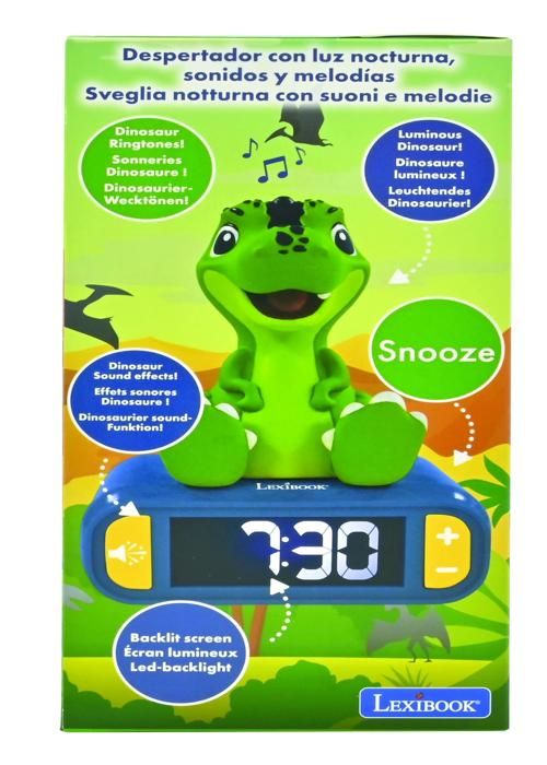 Digital awakening with light dinosaur light in 3D and sound effects