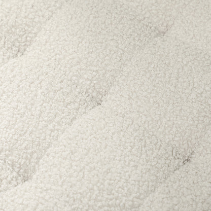 HOMCOM Sitzhocker mit Stauraum, Hocker mit Deckel, Runder Fußhocker, Aufbewahrungsbox, mit Holzbeinen, Weiß