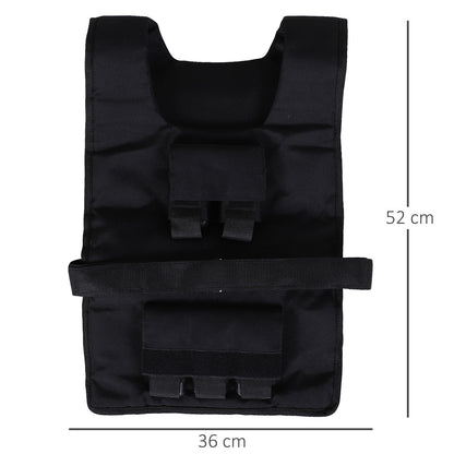 HOMCOM Gewichtsweste 15 KG / 20 KG / 30 KG verstellbare Trainingsweste mit herausnehmenbar Gewichten Laufweste Damen Herren für Muskelaufbau Krafttraining, Laufen, Fitness, Cross Training