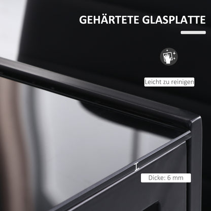 HOMCOM Esstisch Küchentisch großer Tisch, modernes Design, 120 cm x 60 cm x 75 cm, Schwarz