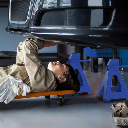 HOMCOM Unterstellbock 3 Tonnen Traglast 2 Stück Stützbock inkl Sicherungssplint 13 stufig Höhenverstellbar 385 mm bis 600 mm