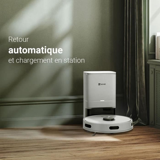 EZVIZ RE5 Plus - Robot Vacuum Cleaner with Automatic Emptying Station - LiDAR Navigation - Obstacle Detection - 4000Pa