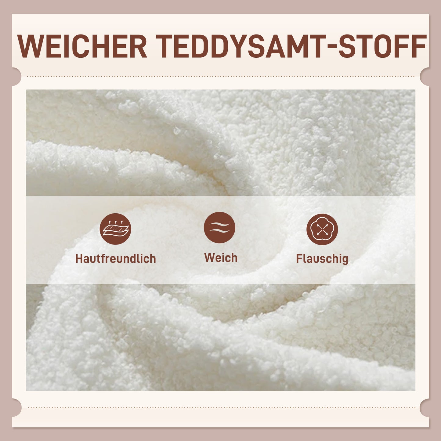 HOMCOM Polstersessel mit Rautensteppung, Bezug aus Teddystoff, mit Dekokissen, 88 x 75 x 106 cm, Weiß