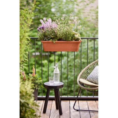 Elho Noa Balconiere Xl - Brown - L 78 x B 20 x H 18 cm - Outdoor balcony - 100% recycled