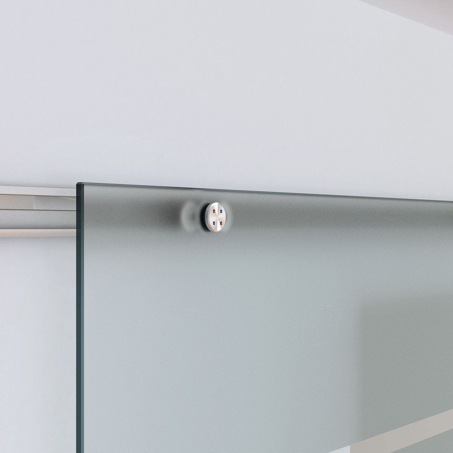 HOMCOM Glasschiebetür Schiebetür Glastür Zimmertür teilsatiniert 900 x 2050 mm