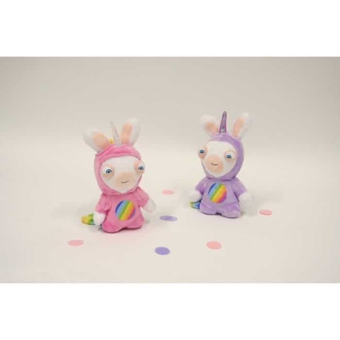 RABBITS CRETINS Unicorn Plush Lapicorn Rose Sound - 18 cm