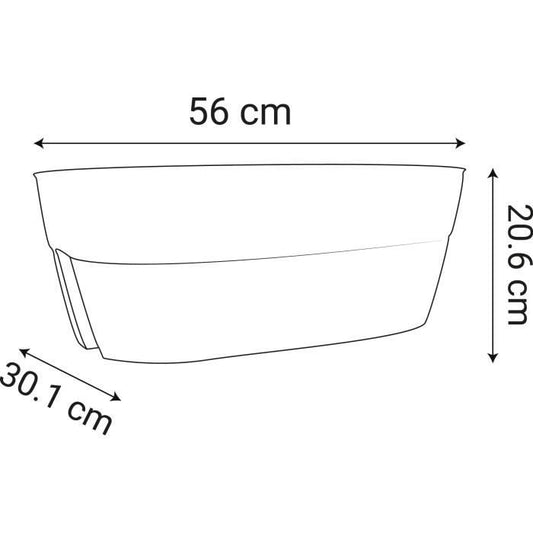 Cavaliere Osaka Planter 19.5 L - EDA - for Balconies and Railings - Anthracite gray