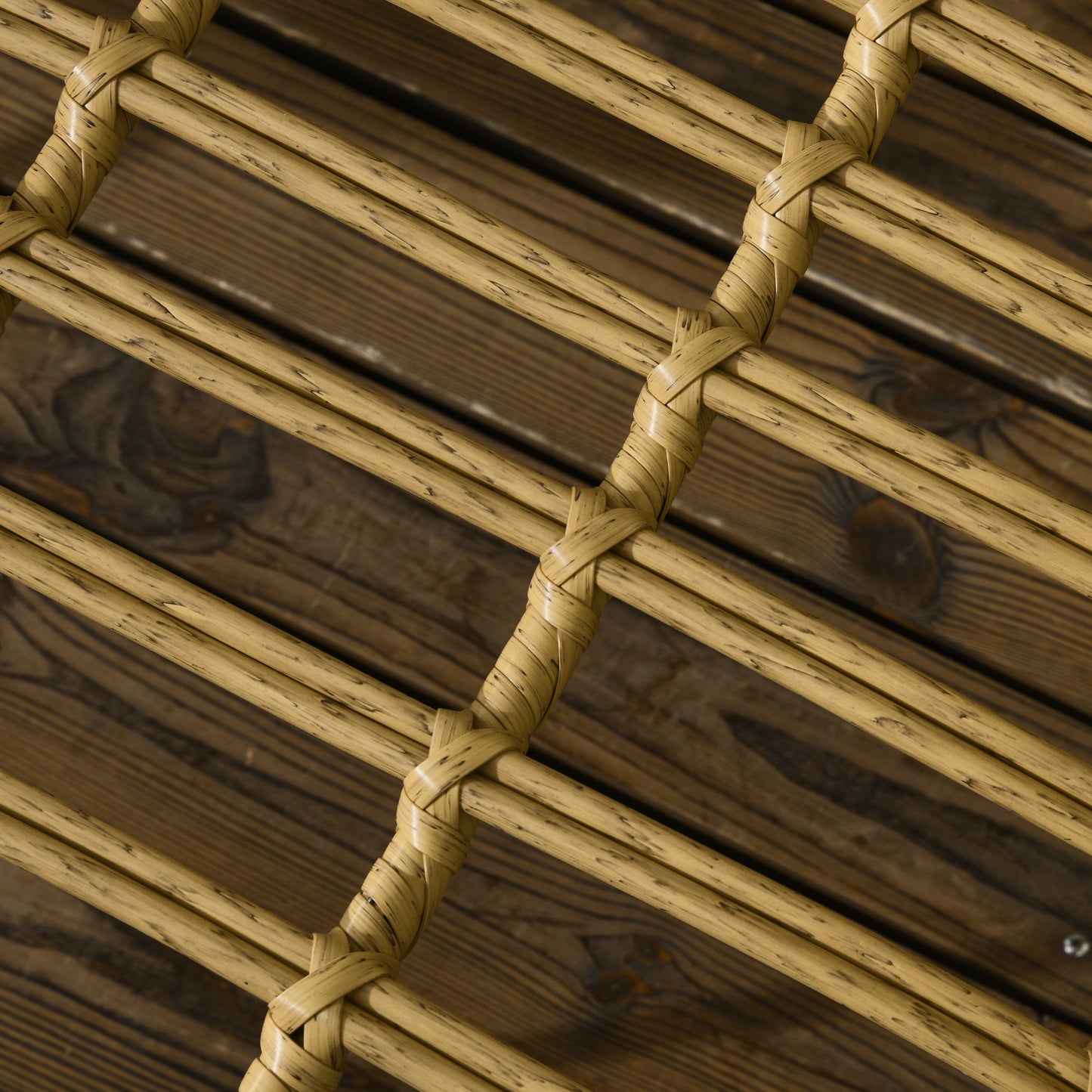 Outsunny 5-teilige Gartensitzgruppe, Boho-Stil, 1 Esstisch & 4 Stühle, Auflagen, Polyrattan, Beige/Natur