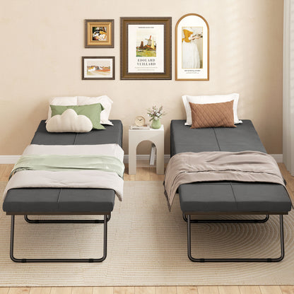 HOMCOM Klappbett, mit Matratze und Schutzabdeckung, 190 x 69 x 38,5 cm, Grau