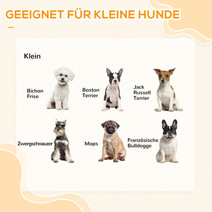 PawHut Hundetreppe 3 Stufen 48 cm Hoch Haustiertreppe für kleine und alte Tiere klappbar Katzentreppe Hunderampe Einstiegshilfe für Bett, Sofa, Couch und Auto Weiß