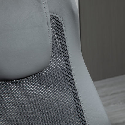 Vinsetto Bürostuhl Drehstuhl höhenverstellbar Chefsessel Schreibtischstuhl ergonomisk konstleder Grau 66 x 73 x 108-118 cm
