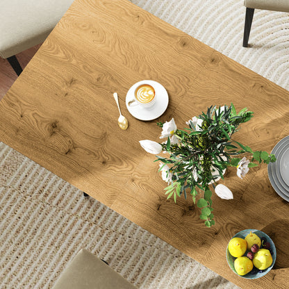 HOMCOM Ausziehbarer Esstisch, Erweiterbarer Tisch für 6-8 Personen, Küchentisch mit soliden Stahlbeinen