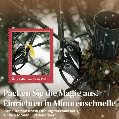 HOMCOM Künstlicher Weihnachtsbaum, 150 cm, klappbare Äste, Metallständer, vielseitig, Grün