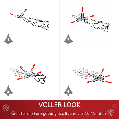 HOMCOM Mini Künstlicher Weihnachtsbaum 60 cm Tannenbaum künstlich mit Schnee, 67 Spitzen Zementbasis für drinnen Büro