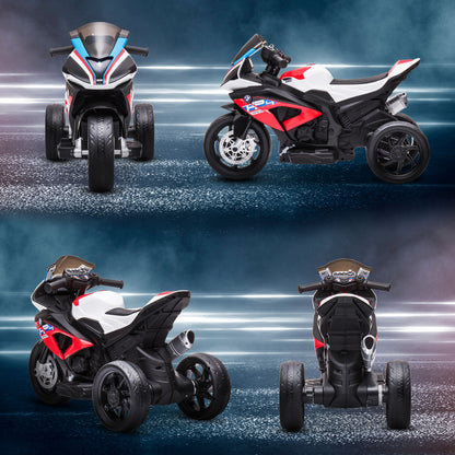 HOMCOM Kindermotorrad, Elektromotorrad, Scheinwerfer, 3 Musikmodi, für Kinder 1,5-5 Jahre, Rot, 82,5 x 42 x 54cm