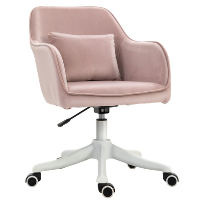 Vinsetto Massage Schreibtischstuhl 78-86 cm höhenverstellbarer Bürostuhll Drehstuhl Computerstuhl mit USB-Schrittstelle Arbeitsstuhl mit Vibrationsfunktion Lendenkissen Massagefunktion Rosa