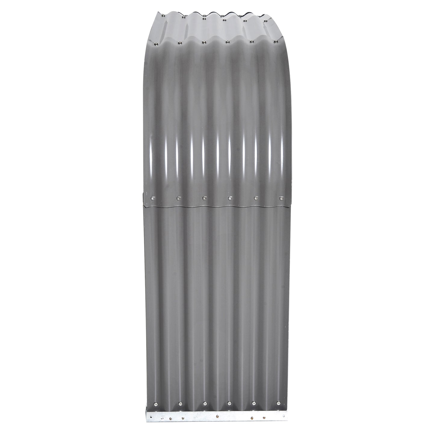 Outsunny Brennholzregal Holzregal, wetterbeständig, Stahl, 212 cm x 46 cm x 112 cm, Grau