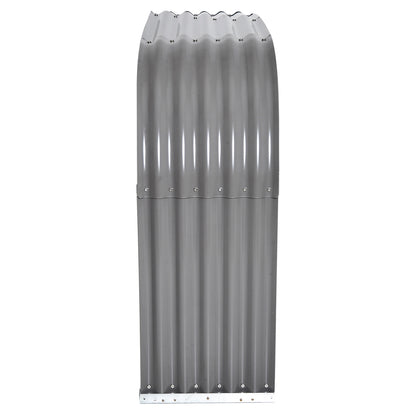 Outsunny Brennholzregal Holzregal, wetterbeständig, Stahl, 212 cm x 46 cm x 112 cm, Grau