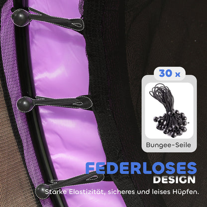 AIYAPLAY Kindertrampolin mit Sicherheitsnetz, für den Innen- und Außenbereich, 3-6 Jahre, Violett