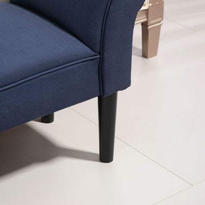 HOMCOM Gepolsterte Sitzbank für Schlafzimmer und Flur, bis 130 kg belastbar, 102 x 36 x 51 cm, Blau