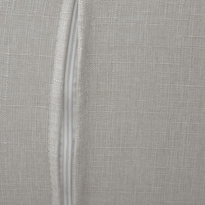 HOMCOM Loungesessel mit Hocker, Bezug in Leinenoptik, Holzrahmen, bis 120 kg, Hellgrau/Natur